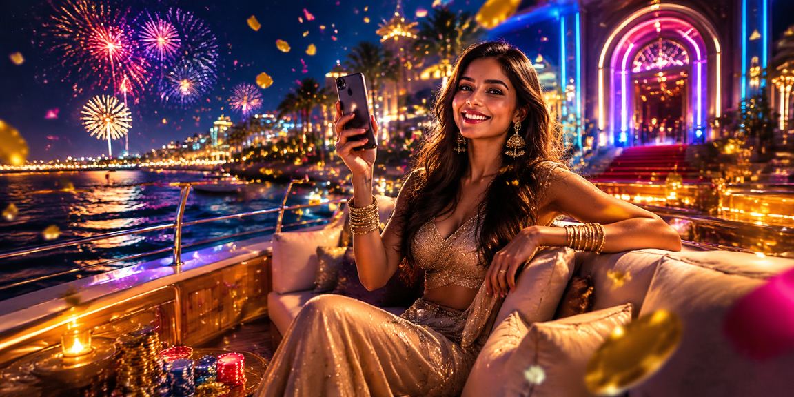 Mobile Casino Interface view from Goa beach setting